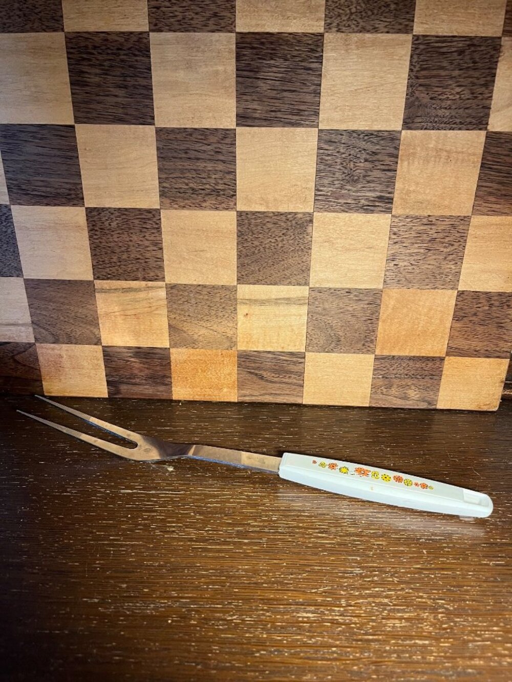 Floral Handled Meat Fork